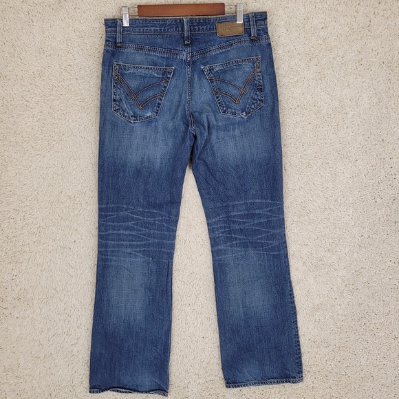 Buckle Black Jeans Men's Size 32R 33* x 31 Blue Fit No 9 Bootleg Denim Stretch - Picture 2 of 14